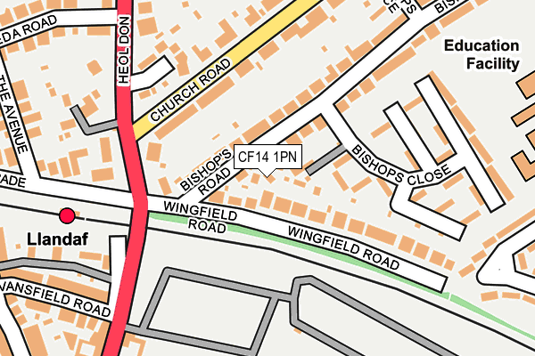 CF14 1PN map - OS OpenMap – Local (Ordnance Survey)