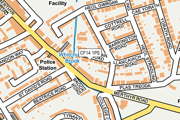 CF14 1PS map - OS OpenMap – Local (Ordnance Survey)