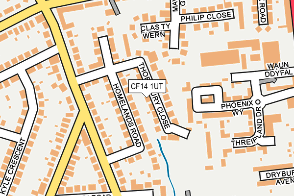 CF14 1UT map - OS OpenMap – Local (Ordnance Survey)