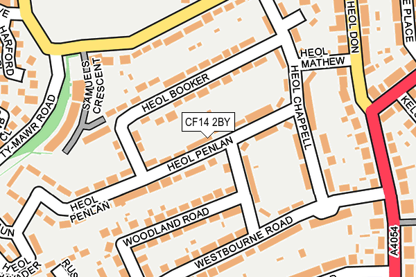 CF14 2BY map - OS OpenMap – Local (Ordnance Survey)