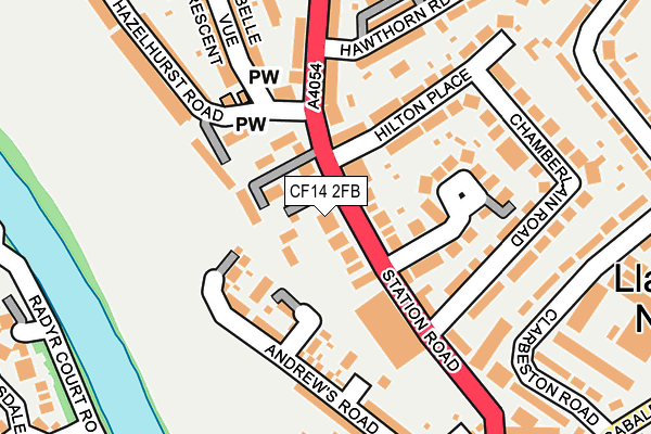 CF14 2FB map - OS OpenMap – Local (Ordnance Survey)