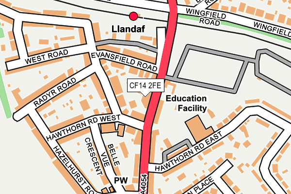 CF14 2FE map - OS OpenMap – Local (Ordnance Survey)