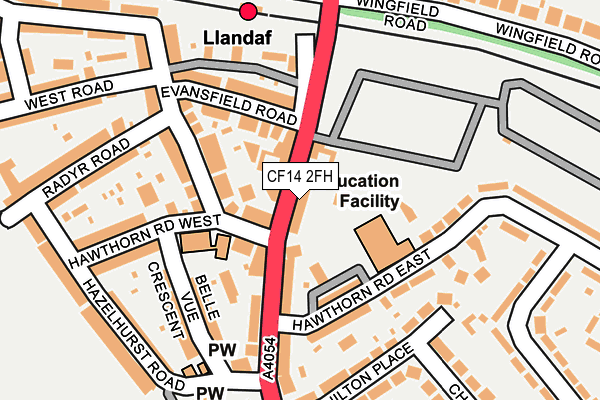 CF14 2FH map - OS OpenMap – Local (Ordnance Survey)