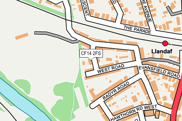 CF14 2FS map - OS OpenMap – Local (Ordnance Survey)