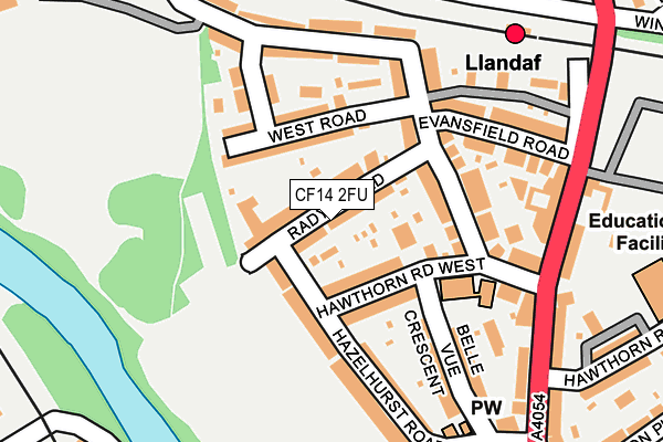 CF14 2FU map - OS OpenMap – Local (Ordnance Survey)
