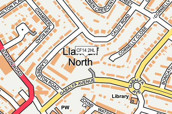 CF14 2HL map - OS OpenMap – Local (Ordnance Survey)