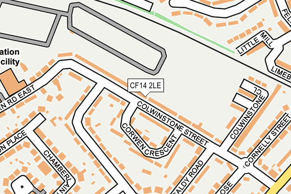 CF14 2LE map - OS OpenMap – Local (Ordnance Survey)