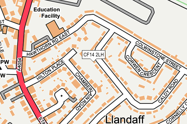 CF14 2LH map - OS OpenMap – Local (Ordnance Survey)
