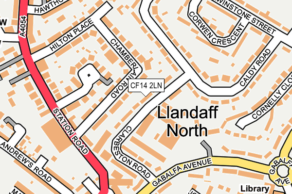 CF14 2LN map - OS OpenMap – Local (Ordnance Survey)