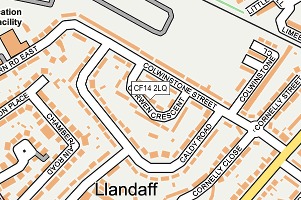 CF14 2LQ map - OS OpenMap – Local (Ordnance Survey)