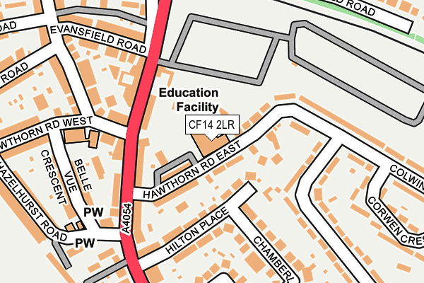 CF14 2LR map - OS OpenMap – Local (Ordnance Survey)