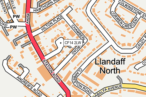 CF14 2LW map - OS OpenMap – Local (Ordnance Survey)