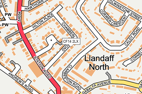 CF14 2LX map - OS OpenMap – Local (Ordnance Survey)