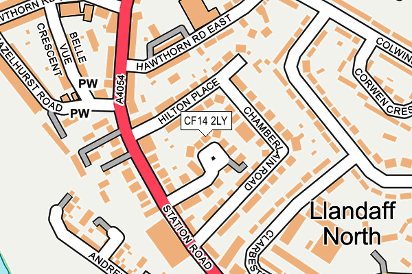 CF14 2LY map - OS OpenMap – Local (Ordnance Survey)