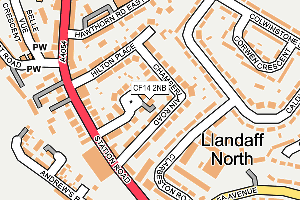 CF14 2NB map - OS OpenMap – Local (Ordnance Survey)