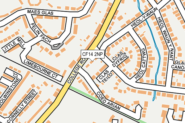 CF14 2NP map - OS OpenMap – Local (Ordnance Survey)