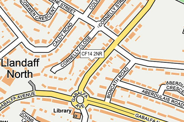 CF14 2NR map - OS OpenMap – Local (Ordnance Survey)