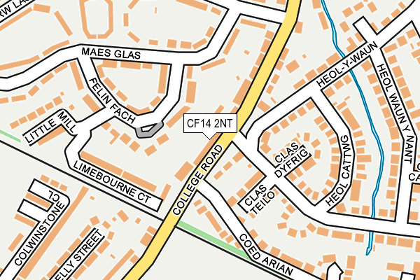 CF14 2NT map - OS OpenMap – Local (Ordnance Survey)