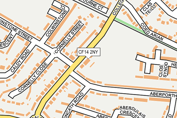 CF14 2NY map - OS OpenMap – Local (Ordnance Survey)