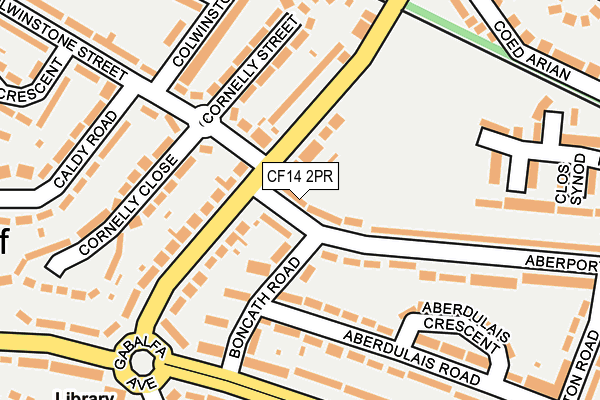 CF14 2PR map - OS OpenMap – Local (Ordnance Survey)