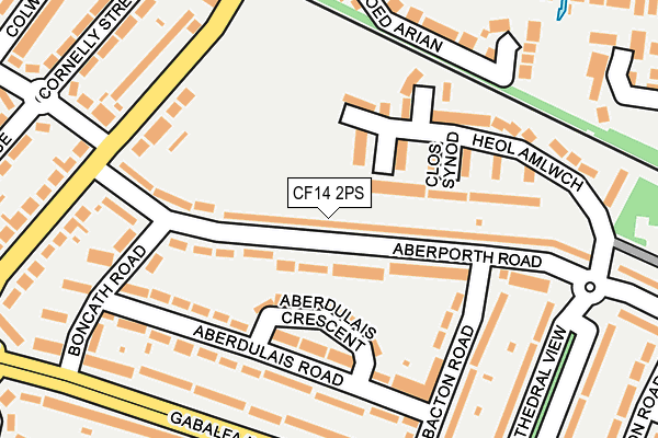 CF14 2PS map - OS OpenMap – Local (Ordnance Survey)