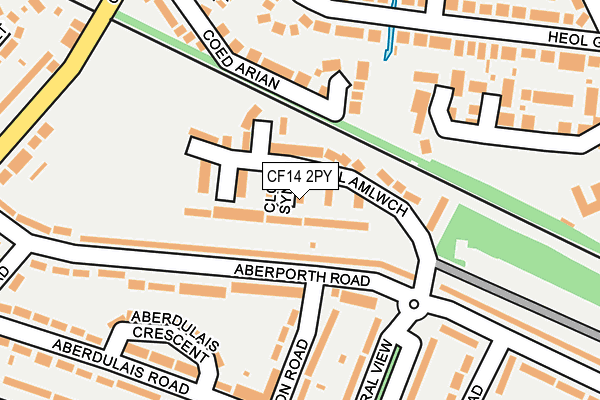 CF14 2PY map - OS OpenMap – Local (Ordnance Survey)