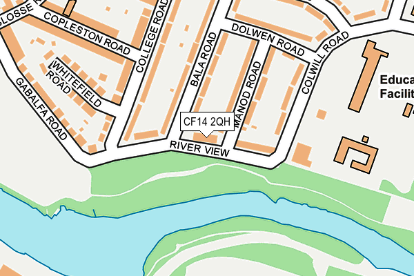 CF14 2QH map - OS OpenMap – Local (Ordnance Survey)