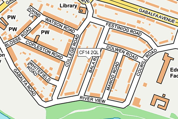 CF14 2QL map - OS OpenMap – Local (Ordnance Survey)