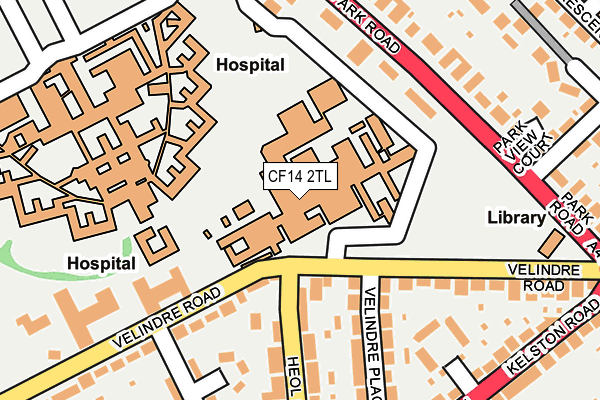 CF14 2TL map - OS OpenMap – Local (Ordnance Survey)