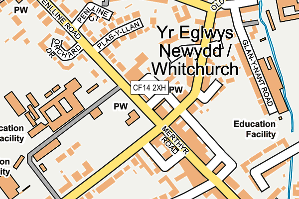 CF14 2XH map - OS OpenMap – Local (Ordnance Survey)