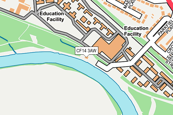 CF14 3AW map - OS OpenMap – Local (Ordnance Survey)