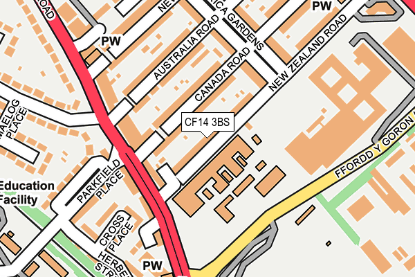 CF14 3BS map - OS OpenMap – Local (Ordnance Survey)