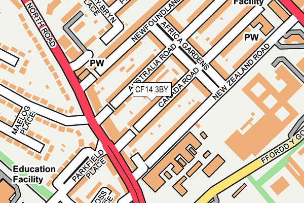 CF14 3BY map - OS OpenMap – Local (Ordnance Survey)