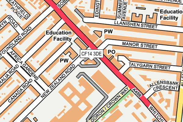 CF14 3DE map - OS OpenMap – Local (Ordnance Survey)