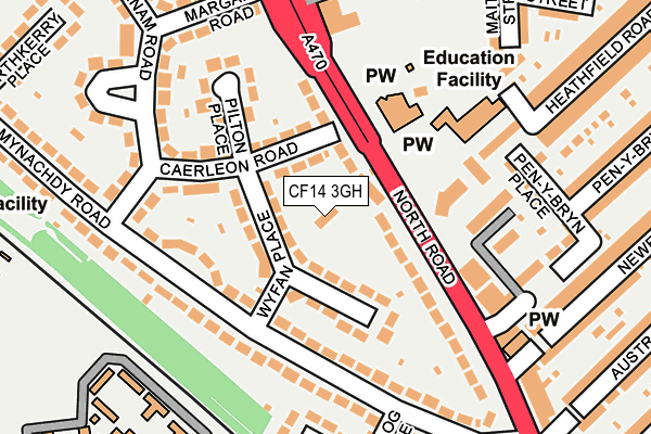 CF14 3GH map - OS OpenMap – Local (Ordnance Survey)