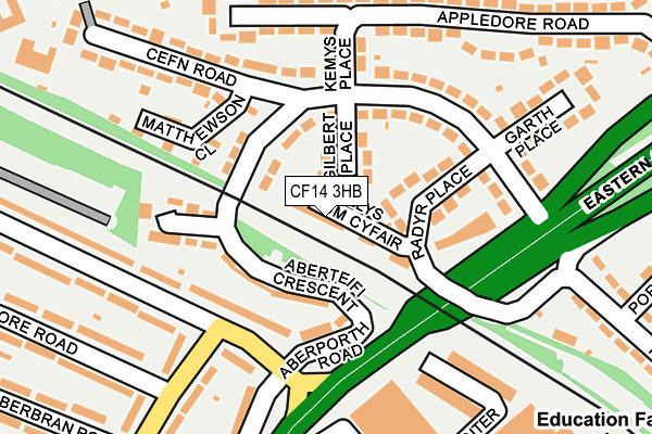 CF14 3HB map - OS OpenMap – Local (Ordnance Survey)