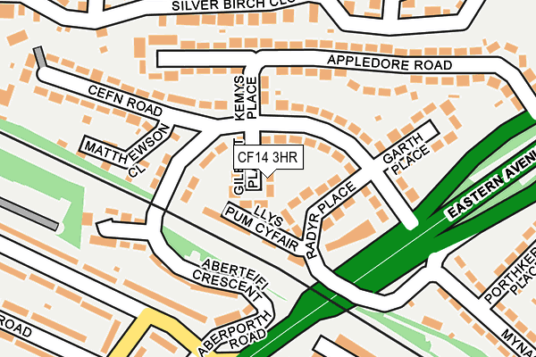 CF14 3HR map - OS OpenMap – Local (Ordnance Survey)