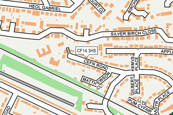 CF14 3HS map - OS OpenMap – Local (Ordnance Survey)