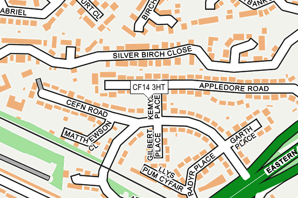 CF14 3HT map - OS OpenMap – Local (Ordnance Survey)