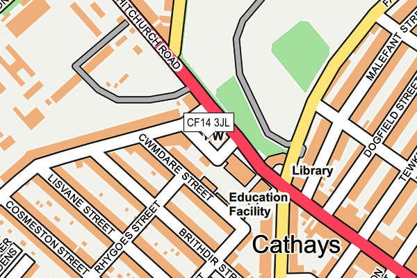 CF14 3JL map - OS OpenMap – Local (Ordnance Survey)