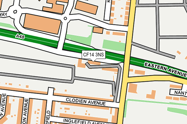 CF14 3NS map - OS OpenMap – Local (Ordnance Survey)