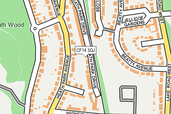 CF14 3QJ map - OS OpenMap – Local (Ordnance Survey)