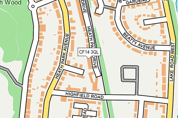 CF14 3QL map - OS OpenMap – Local (Ordnance Survey)
