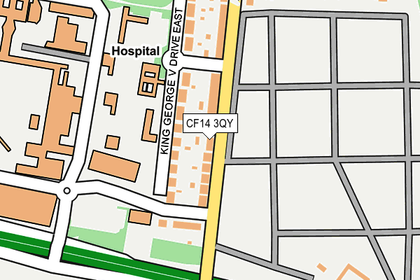 CF14 3QY map - OS OpenMap – Local (Ordnance Survey)