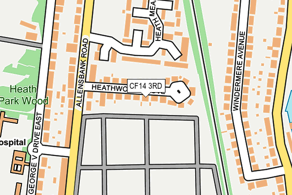 CF14 3RD map - OS OpenMap – Local (Ordnance Survey)