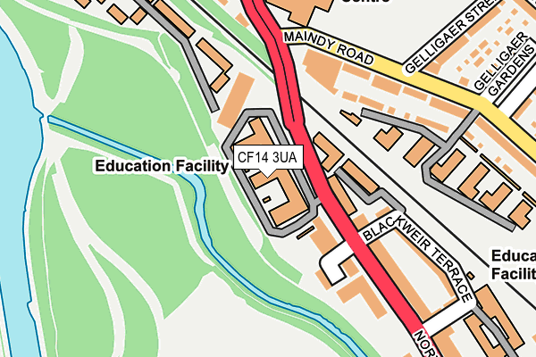 CF14 3UA map - OS OpenMap – Local (Ordnance Survey)