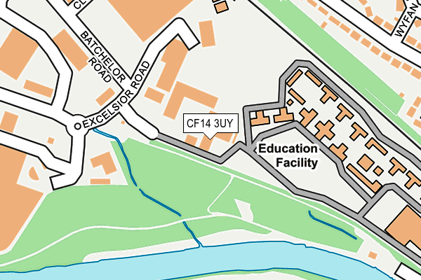 CF14 3UY map - OS OpenMap – Local (Ordnance Survey)