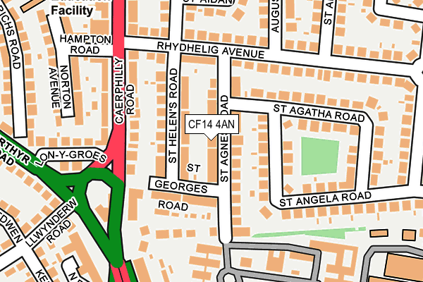 CF14 4AN map - OS OpenMap – Local (Ordnance Survey)