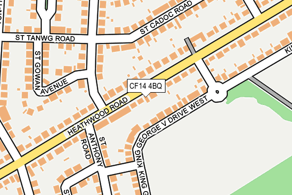 CF14 4BQ map - OS OpenMap – Local (Ordnance Survey)
