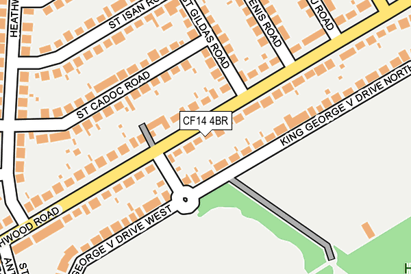 CF14 4BR map - OS OpenMap – Local (Ordnance Survey)